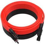 Cable solaire 6mm� / 4mm�, cable panneau solaire 5m, rallonge c�ble solaire, c�ble d'extension pour panneaux ...