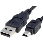 Cable usb 2. 0 male usb b mini male 1. 5m noir