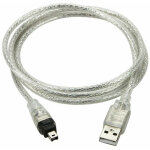C�ble usb 2. 0 m�le compatible firewire dv ieee 1394 4 broches m�le ilink pour camescope dv et d8 1m, ...