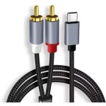C�ble usb de type c vers 2 rca, c�ble adaptateur usb - c vers jack audio, c�ble audio de type c vers ...