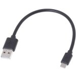 Cable usb avec lightning 24a pour iphone et ipad 25 cm - noir