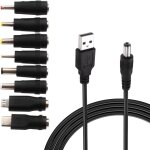 Cable usb vers dc 5v, c�ble usb vers dc d'alimentation, 8 - en - 1 dc adaptateur alimentation 5. 5 x ...