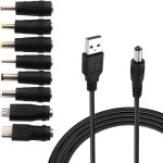 Cable usb vers dc 5v, cble usb vers dc d'alimentation, 8 - en - 1 dc adaptateur alimentation 5. 5 x ...