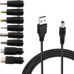 Cable usb vers dc 5v, c�ble usb vers dc d'alimentation, 8 - en - 1 dc adaptateur alimentation 5. 5 x ...