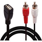 C�ble usb vers rca, usb a 2. 0 femelle vers 2 prises rca m�les, r�partiteur en y audio, vid�o, av (1, ...