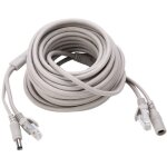 Cable de vid�osurveillance, cable d'alimentation vid�o ahd 15m pour le syst�me de surveillance par cam�ra ...