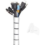 Cache cable, 2m gaine souple electrique cable management pour ranger ou cacher les tv pc c�bles, gestion ...