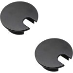 Cache cable bureau, 2 pices de couvercle de trou de cble, cache trou en alliage de zinc, noir 35mm ...
