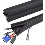 Sollbry - cache cble, cble gaine [lot de 4, 1050cm] passe cble bureau, boite cache cble, gaine cble ...