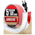 Cache cble sol 5m x 6, 5 cm - goulotte en silicone auto - adhsive - protge cbles au sol, facile  ...