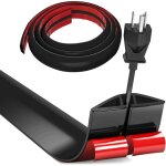 Cache cable sol, petit canal de c�ble flexible, 2m x 3cm protege cable sol, goulotte passe cable sol ...