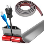 Cache cable sol, petit canal de c�ble flexible, 3. 0m x 5cm goulotte passe cable sol silicone, cache ...