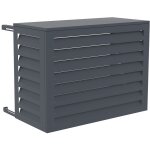 Cache clim / pompe � chaleur en aluminium - gris anthracite - lataki