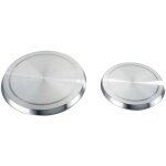 Caches pour plaques de cuisson �lectriques ulisem, lot de 4, en t�le d'acier, inox, � 16 et 20 cm, mat ...