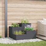 Cache - pot de anthracite 80 x 80 x 60 cm acier