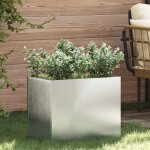 Cache - pot de argent 50 x 32 x 40 cm acier galvanis