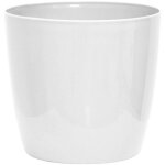 Cache - pot brillant - garden id - shiny rouge avec roulettes - 35 x 32 cm - aspect c�ramique - �tanche ...