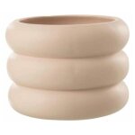 Cache - pot dco en ciment 'ring' 22cm beige