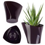 Cache - pot de fleurs 17 cm pour fleurs asymétrique prune pour le salon - kadax Cache - pot de fleurs 17 cm pour fleurs asymétrique prune pour le salon - kadax