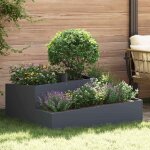 Cache - pot de jardin anthracite 100 x 100 x 50 cm acier vidaxl