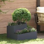 Cache - pot de jardin anthracite 60 x 60 x 50 cm acier vidaxl