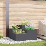 Cache - pot de jardin anthracite 80 x 80 x 48 cm acier vidaxl