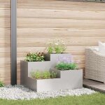 Cache - pot de jardin argent 100 x 100 x 60 cm acier inoxydable vidaxl