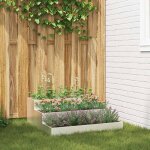Cache - pot de jardin argent 90 x 90 x 35 cm acier inoxydable vidaxl