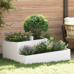 Cache - pot de jardin blanc 100 x 100 x 50 cm acier vidaxl