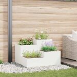 Cache - pot de jardin blanc 80 x 80 x 60 cm acier vidaxl