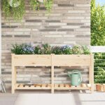 Cache - pot de jardin avec �tag�re beige 161. 5 x 45 x 76. 5 cm vidaxl
