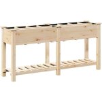 Cache - pot de jardin avec étagère beige 161. 5 x 45 x 76. 5 cm vidaxl Cache - pot de jardin avec étagère beige 161. 5 x 45 x 76. 5 cm vidaxl