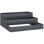 Cache - pot de jardin?jardini�re?bac � fleurs anthracite 90 x 90 x 35 cm acier cfw26659