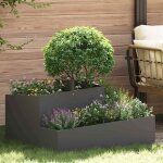 Cache - pot de jardin noir 80 x 80 x 50 cm acier lamin� � froid vidaxl