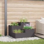 Cache - pot de jardin noir 80 x 80 x 60 cm acier vidaxl