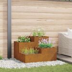 Cache - pot de jardin rouill� 100 x 100 x 60 cm vidaxl