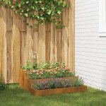 Cache - pot de jardin rouill 90 x 90 x 35 cm vidaxl