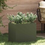 Cache - pot de jardin vert olive 50 x 32 x 40 cm vidaxl