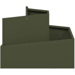 Cache - pot de jardin vert olive 60 x 60 x 50 cm acier vidaxl