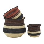 Cache - pots en jonc teint