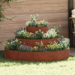 Cache - pot de marron 120 x 120 x 20 cm acier cuivr�