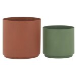 Cache - pots en métal assortis (lot de 2) Cache - pots en métal assortis (lot de 2)