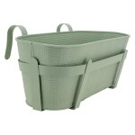 Cache - pot rebord de fentre en mtal grande kaki