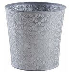 Cache - pot rond en mtal patin relief cesar