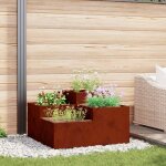 Cache - pot de rouill� 100 x 100 x 48 cm