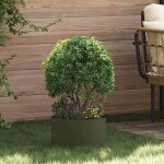 Cache - pot de vert olive 30 x 30 x 20 cm acier