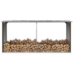 Design in - cache - poubelle, abri de stockage de bois acier galvanis� 330x92x153 cm marron cfw36692