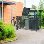 Casa. pro - cache - poubelle bernalda pour 2 poubelles de 240 l acier galvanis� anthracite