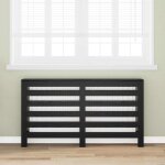 Cache - radiateur ch�ne noir 149 x 20 x 82 cm