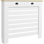 Homcom - cache - radiateur design panneau avec tiroirs - grille d'a�ration horizontale � lattes - dim. ...
